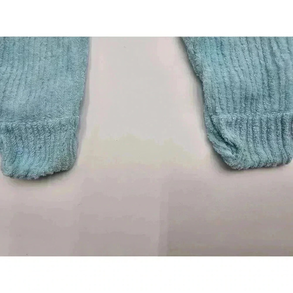 Vtg Baby Girl Blue Lot 0-2 yr One Piece Sleepers & Dress with Checkered Bonnet - Picture 3 of 16